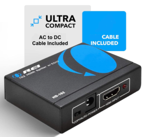 HDMI Splitter 1 x 2 (AC to DC Power Cord)